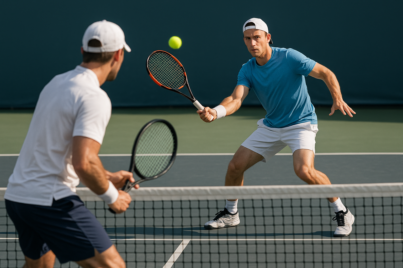 Un match de tennis en simple hommes