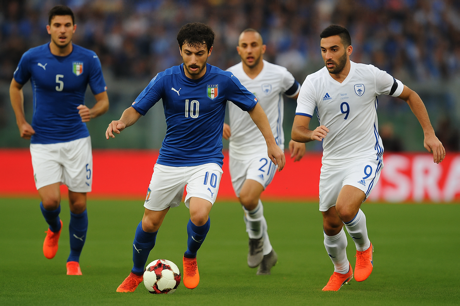  Un match de foot entre l’Italie et Israël