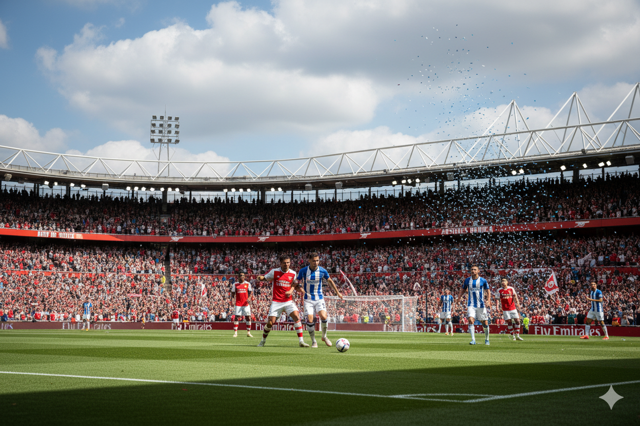 Duel entre des joueurs d’Arsenal et de Brighton en League Cup