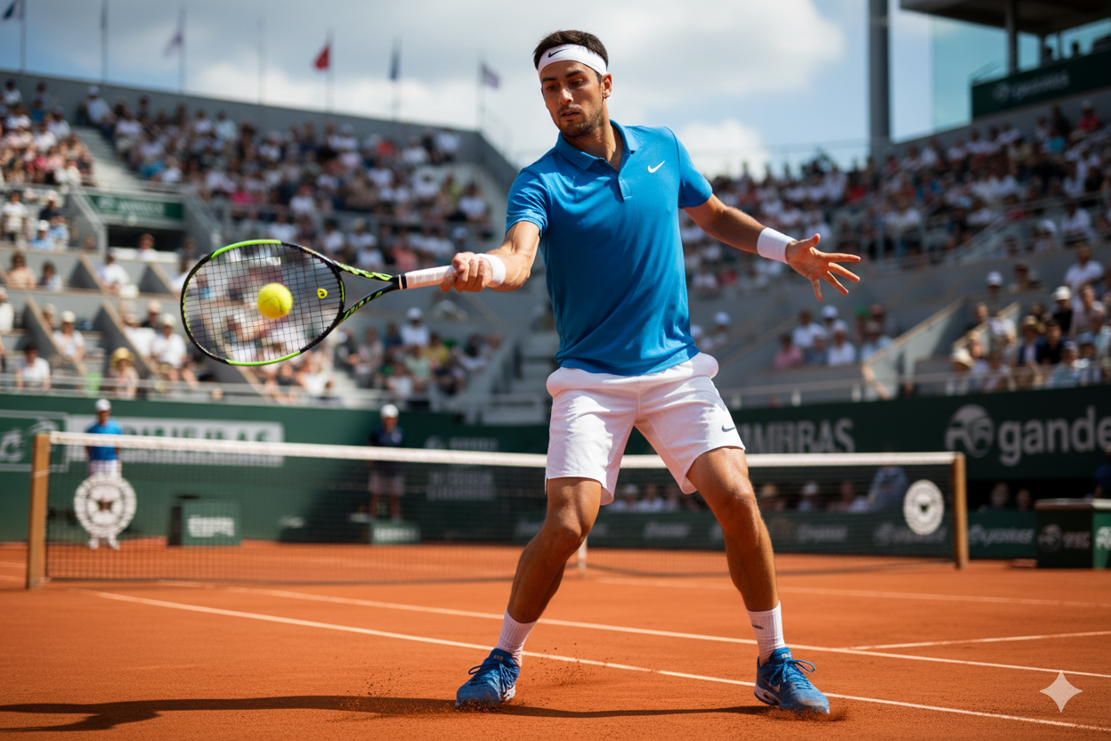 Un tennisman lors d’un tournoi ATP