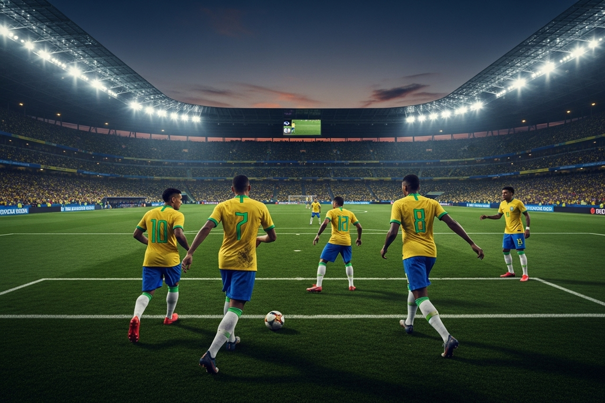 Match football de l’équipe du Brésil 