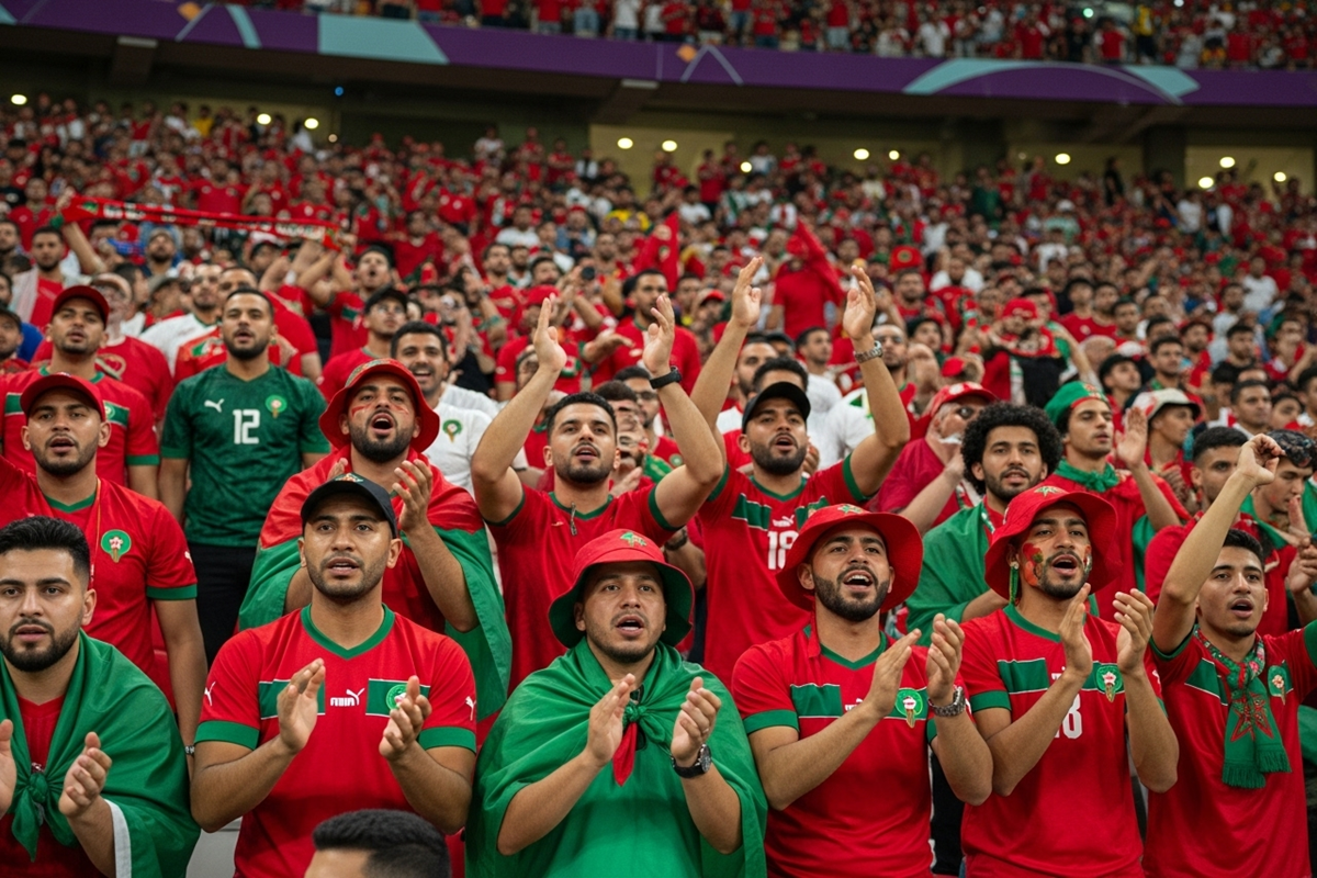 Supporters marocains dans les tribunes